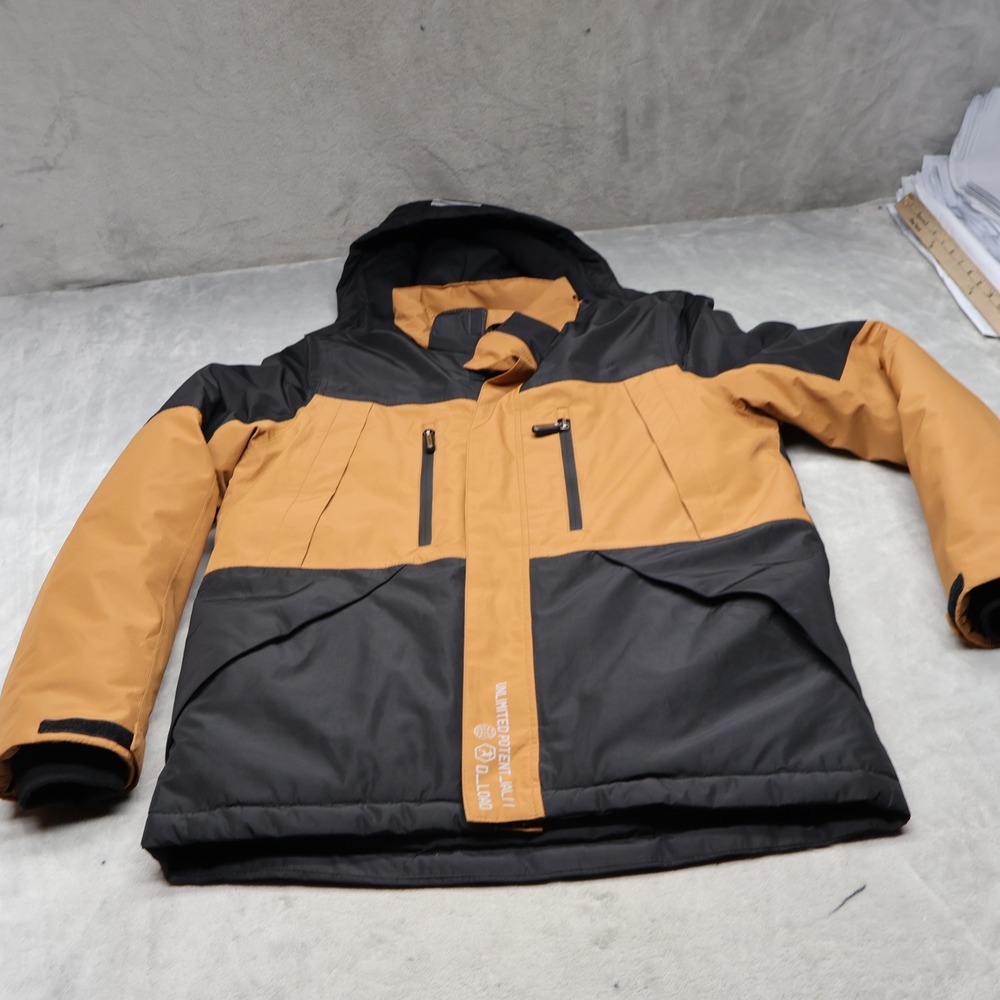 C&A Jacket Unisex XS 170 Yellow Raintex Winter Ski Snow Weatherproof Quilted